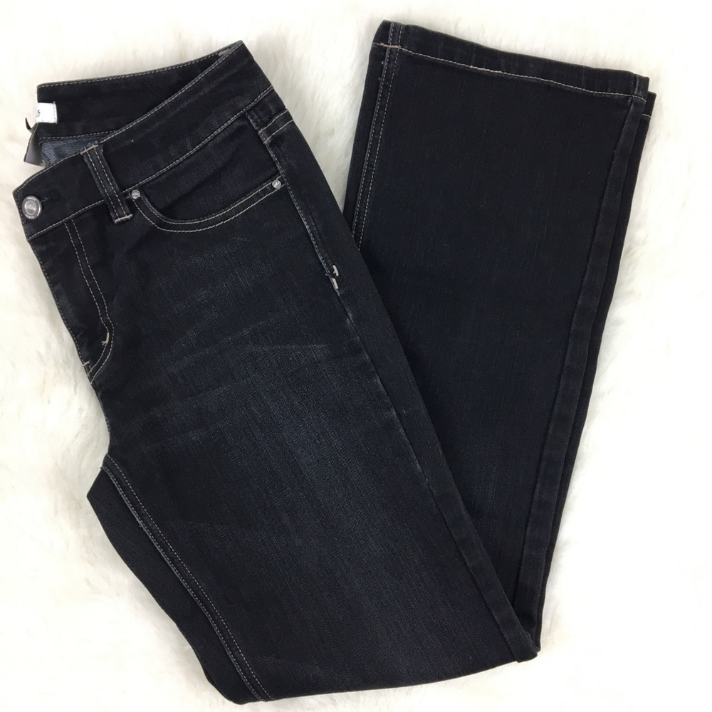 WHBM “Blanc” mid rise bootcut jean black